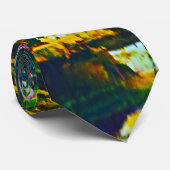 Modern vibrary coourful abstract art stropdas (Opgerold)