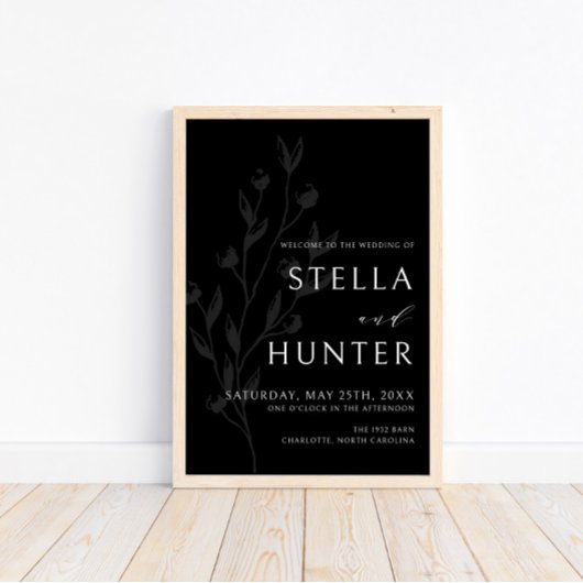 Modern Victoriaans Elegant Greenery WelkomstPoster Poster