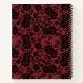 Modern Victorian Black Lace Deep Red Journal Notitieboek (Achterkant)