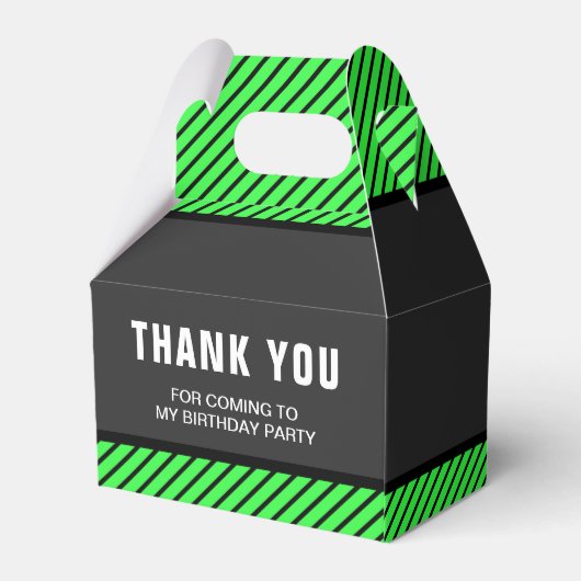 Modern Videospel Verjaardagsfeest Bedankdoosjes (Achterkant)