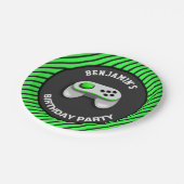 Modern Videospel Verjaardagsfeest Papieren Bordje (Gekanteld)