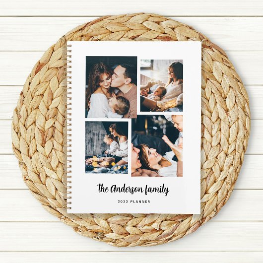 Modern vier fotocollage planner