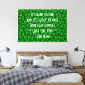 Modern Vier Leaf Clover Floral Canvas Afdruk (Insitu (Slaapkamer))