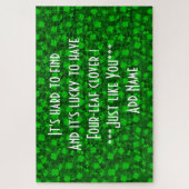 Modern Vier Leaf Clover Floral Legpuzzel (Verticaal)