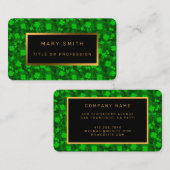 Modern Vier Leaf Clover Floral Visitekaartje (Voorkant / Achterkant)