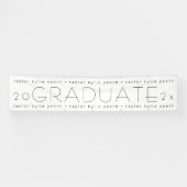 Modern Vier Uw Afstudeerder Afstuderen Klasse van Spandoek (Horizontaal)