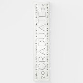 Modern Vier Uw Afstudeerder Afstuderen Klasse van Spandoek (Verticaal)