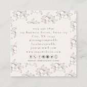 Modern vierkant voedingsspecialist Visitekaartje (Achterkant)