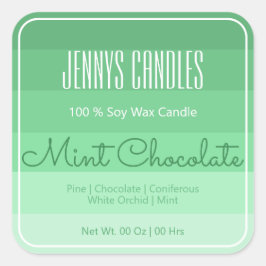 Modern vierkante grenspastel regenboog ombre Blauw Vierkante Sticker