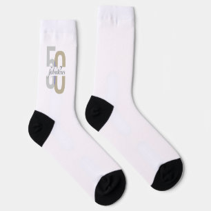 Modern Vijftig & Fabulous Elegant 50ste verjaardag Sokken