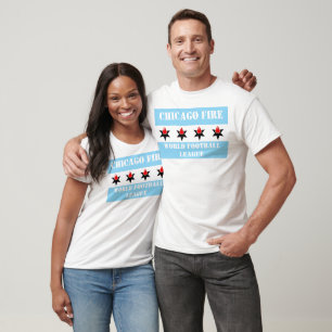 Modern Vintage Chicago Fire Vlag T-shirt