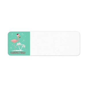 MODERN VINTAGE CHRISTMAS FLAMINGO ETIKET