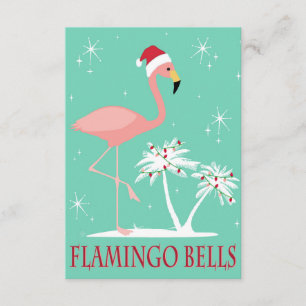 MODERN VINTAGE CHRISTMAS FLAMINGO KAART