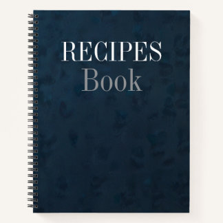 Modern Vintage Personalized Recipe Notebook Notitieboek