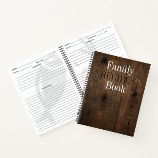 Modern Vintage Personalized Recipe Notebook Notitieboek