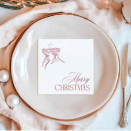 Modern Vintage Red Christmas Party Servet