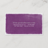 Modern Violet Paars Chalkboard Visitekaartje (Achterkant)