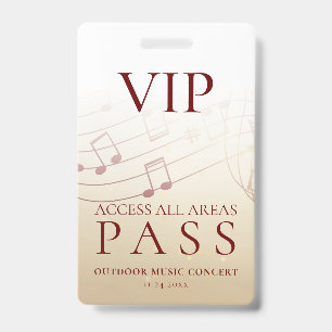 Modern VIP All-Access Pas Outdoor Evenement Badge