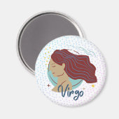 Modern Virgo Woman Zodiac Magneet (Voorkant / Achterkant)