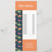 Modern Vis Restaurant Menu Patroon (Voorkant)