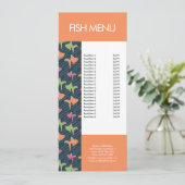 Modern Vis Restaurant Menu Patroon (Staand voorkant)