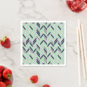 Modern visgraat Chevron geometrisch patroon Servetten (Insitu)