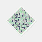 Modern visgraat Chevron geometrisch patroon Servetten (Hoek)