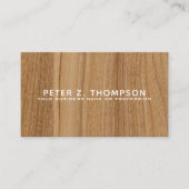 Modern visitekaartje dat houtnerf simuleert (Voorkant)