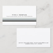 modern visitekaartje met drie dunne lijnen op wit (Voorkant / Achterkant)