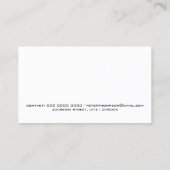 modern visitekaartje met drie dunne lijnen op wit (Achterkant)