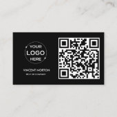 Modern Visitekaartje met QR Code en Custom Logo (Voorkant)