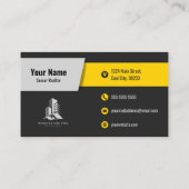 Modern Visitekaartje onroerend goed met QR-code (Achterkant)