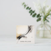 Modern Visitekaartje voor Abstracte Waterverf (Staand voorkant)