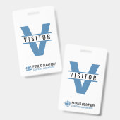 Modern Visitor ID Badge (Front & Back)