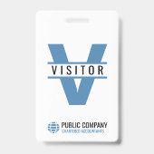 Modern Visitor ID Badge (Back)