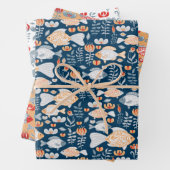 Modern vissenpatroon inpakpapier vel (In situ)