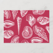 Modern Viva Magenta Beach Zee Shell Directions Informatiekaartje (Achterkant)