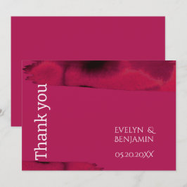 Modern Viva Magenta Bedankkaart