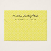 Modern Vivid Yellow Necklace Bracelet Display Card (Devant)