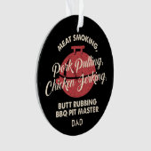 Modern Vlees roken BBQ Pit Master Pap Ornament (voorkant)