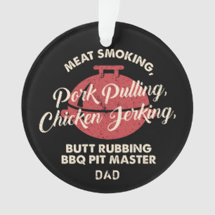 Modern Vlees roken BBQ Pit Master Pap Ornament