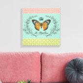 Modern vlinder stretched canvas afdruk (Insitu (Woonkamer))