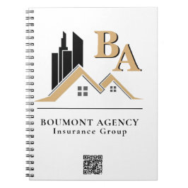 Modern Voeg je eigen Logo Professional Black Gold  Notitieboek