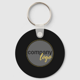 MODERN VOEG UW LOGO BUSINESS COMPANY MERK BLACK TO SLEUTELHANGER