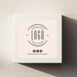Modern voeg uw logo toe kleine onderneming sociale vierkante sticker