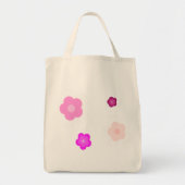 Modern voorjaar aqua verloop paarse bloemenpatroon tote bag (Voorkant)