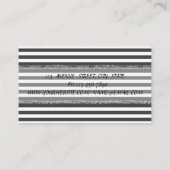 Modern voorlopig gestreept visitekaartje (Achterkant)