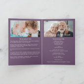 Modern Vouwbaar 14-Foto Herdenkings-/Uitvaartprogr Programma (Binnen)