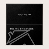 Modern vouwgemaakt ontwerp van onroerend goed visitekaartjes (Buitenkant ongevouwen)