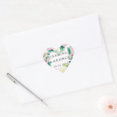 MODERN Vrijgezellenfeest — brede strips met Rozen Hart Sticker (Envelop)